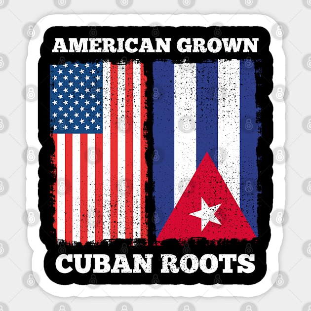 Cuba American Grown Cuban Roots Proud Cuban American Gift Sticker by plainlyfashion